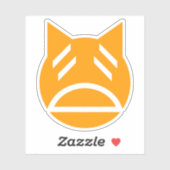 Sticker Weary Emoji Cat (Feuille)