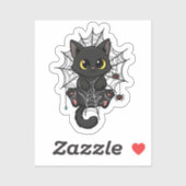 Sticker Web Cat & Spider (Feuille)
