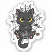 Sticker Web Cat & Spider (Recto)