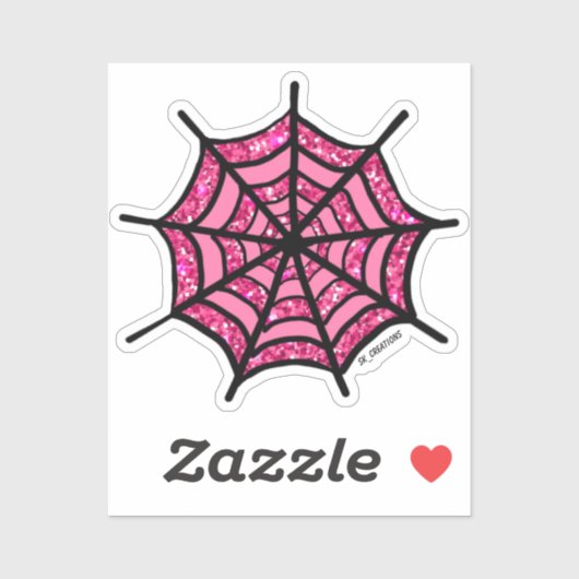 Sticker Web Pink Spider (Feuille)