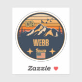 Sticker Webb, Iowa (Feuille)