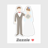 Sticker Wedding Couple (Feuille)