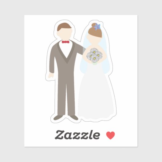 Sticker Wedding Couple (Feuille)
