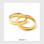 Sticker Wedding rings (Feuille)