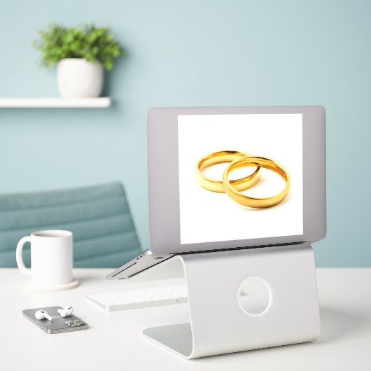 Sticker Wedding rings (Ordinateur portable sur le bureau)