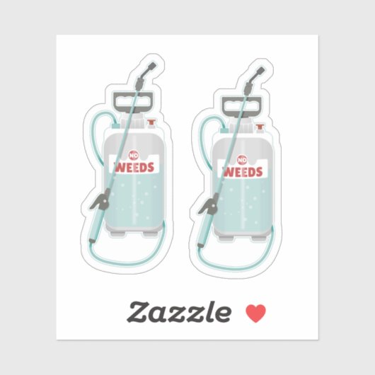 Sticker weed spray garden maintenance (Feuille)