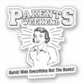 Sticker Week-end Parents : Tout cacher (Devant)