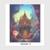 Sticker Weight Déplaisant House Surreal Art (Feuille)