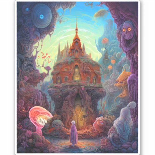 Sticker Weight Déplaisant House Surreal Art (Devant)