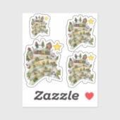 Sticker Weihnachtsdorf (Feuille)