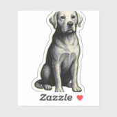Sticker Weimaraner (Feuille)