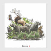 Sticker Weimaraner, "Fantôme Gris" (Feuille)