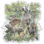 Sticker Weimaraner, "Grey Ghost" (Devant)