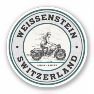 Sticker Weissenstein jura Alpes tour en moto suisse alpes