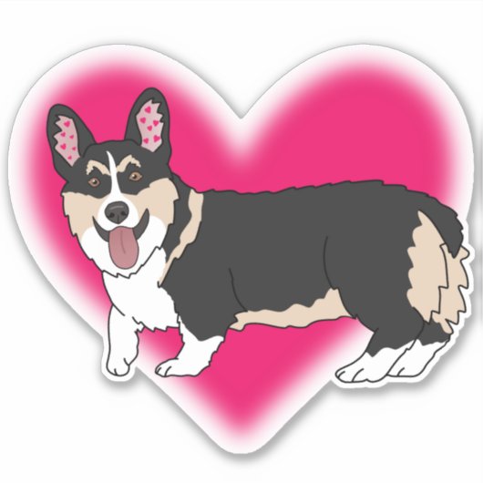 Sticker Welsh Corgi (Devant)