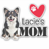 Sticker Welsh Corgi Maman personnalisée (Devant)