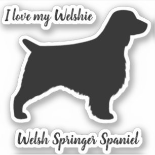Sticker Welsh Springer Spaniel Silhouette Chien race