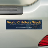 Sticker Wereldkinderloze Week (Op auto)