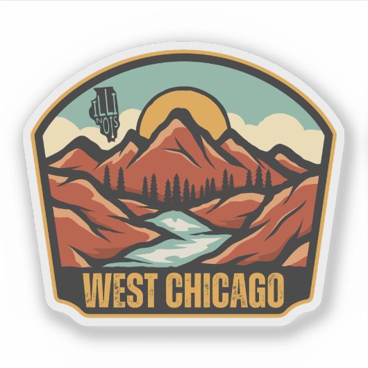 Sticker West Chicago, Illinois  (Devant)
