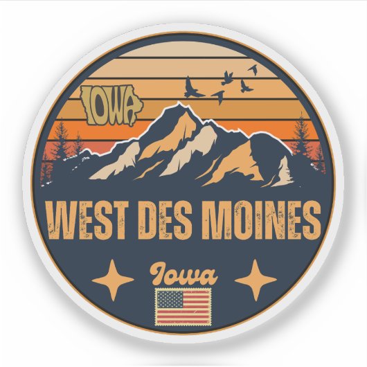 Sticker West Des Moines, Iowa (Devant)