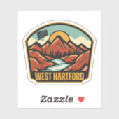 Sticker West Hartford, Connecticut (Feuille)
