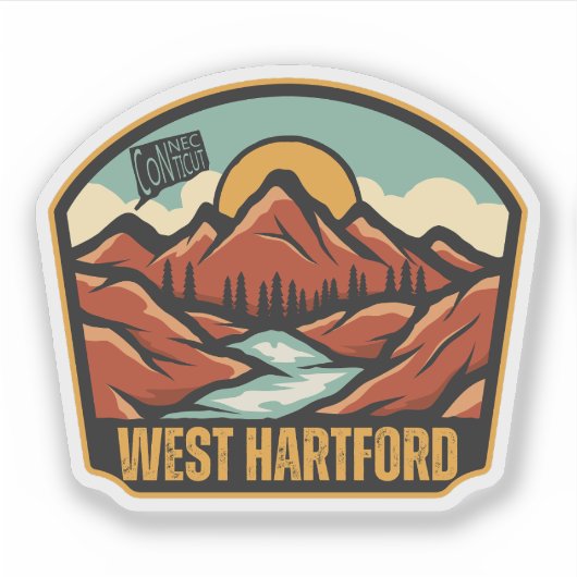 Sticker West Hartford, Connecticut (Devant)