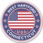 Sticker West Hartford Connecticut, West Hartford (Devant)