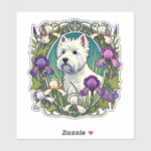 Sticker West Highland Terrier Westie (Feuille)