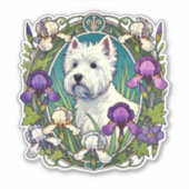 Sticker West Highland Terrier Westie (Devant)
