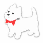 Sticker West Highland White Terrier Westie Pup (Devant)