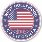 Sticker West Hollywood California, West Hollywood (Devant)