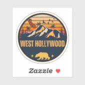 Sticker West Hollywood, Californie (Feuille)