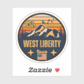 Sticker West Liberty, Iowa (Feuille)