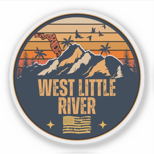 Sticker West Little River, Floride  (Devant)