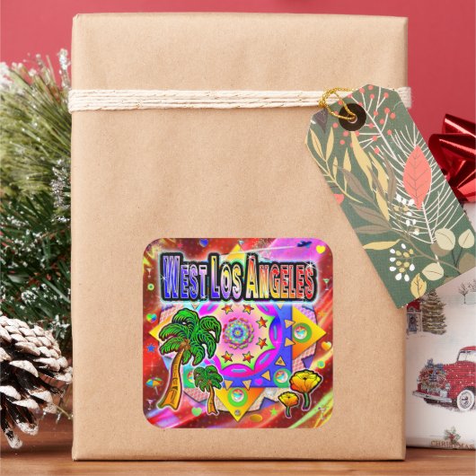 Sticker West Los Angeles Tropical Friends (vacances)