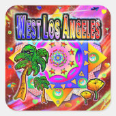 Sticker West Los Angeles Tropical Friends (Devant)