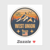 Sticker West Union, Iowa (Feuille)