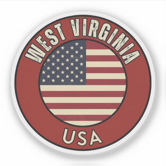 Sticker West Virginia United States of America (Devant)