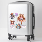 Sticker Western Cowgirl Rodeo Princesse 1 (Sur valise)