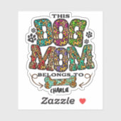 Sticker Western Leopard Patch Motif Chien Maman Animal Ani (Feuille)