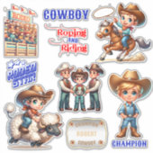 Sticker Western Rodeo Cowboy Événements d'équitation pour  (Devant)