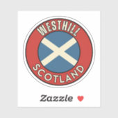 Sticker Westhill, Écosse (Feuille)