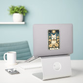 Sticker Westie (Ordinateur portable sur le bureau)