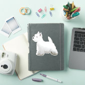 Sticker Westie Chien race Vue latérale Silhouette (Couverture iPad)