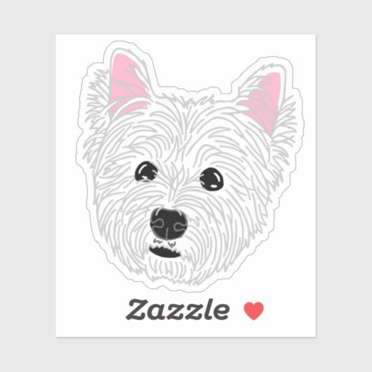Sticker Westie Dog Mom Mug - West Highland Terrier (Feuille)