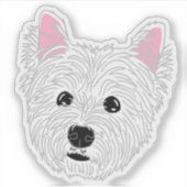 Sticker Westie Dog Mom Mug - West Highland Terrier (Devant)
