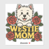 Sticker Westie Mom (Feuille)