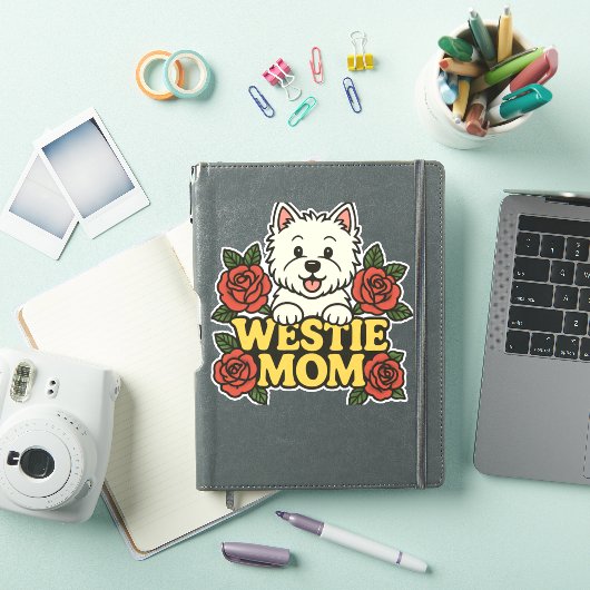 Sticker Westie Mom (Couverture iPad)