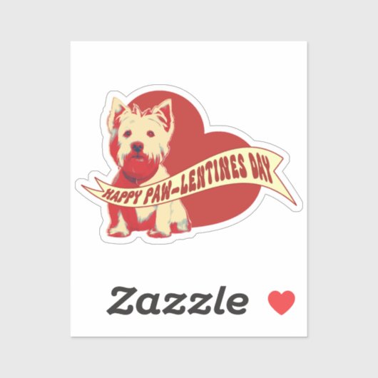 Sticker Westie (West Highland White Terrier) (Feuille)