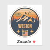 Sticker Weston, Iowa (Feuille)